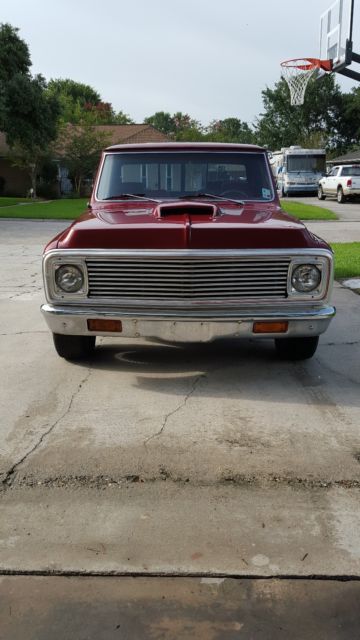 1972 red and white Chevrolet C-10 Standard Cab Pickup