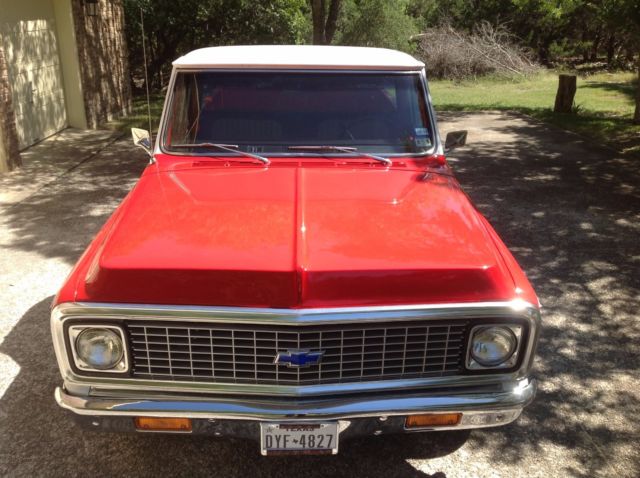1972 Red and White Chevrolet C-10 Standard Cab Pickup