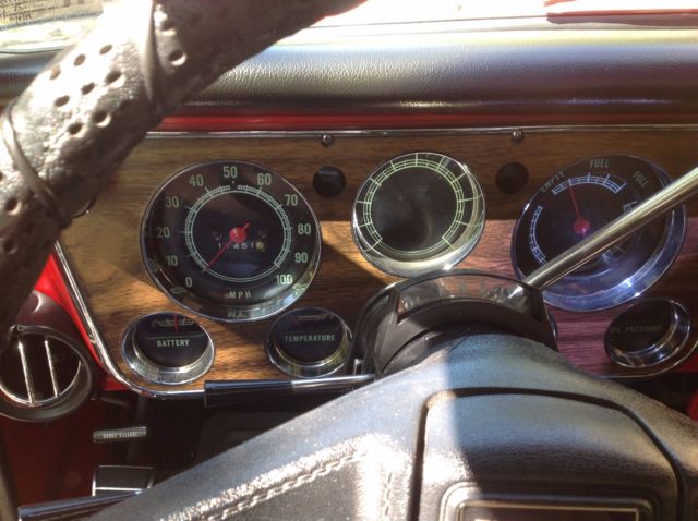 1972 Red and White Chevrolet C-10 Standard Cab Pickup