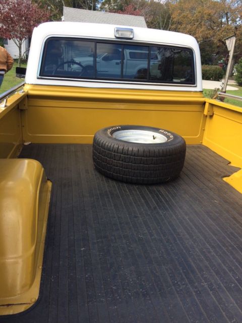 1972 Yellow (Ochra) and White Chevrolet C-10 Regular cab