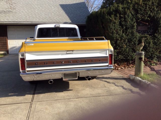 1972 Yellow (Ochra) and White Chevrolet C-10 Regular cab