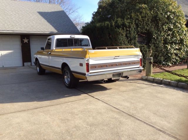 1972 Yellow (Ochra) and White Chevrolet C-10 Regular cab