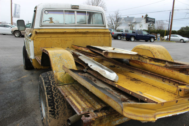 1972 White and Yellow Chevrolet C/K Pickup 3500