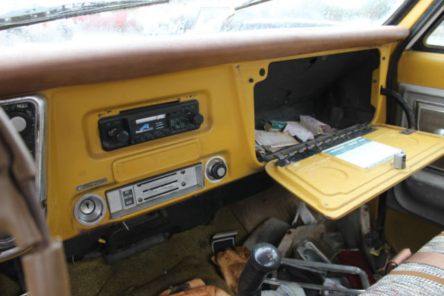 1972 White and Yellow Chevrolet C/K Pickup 3500