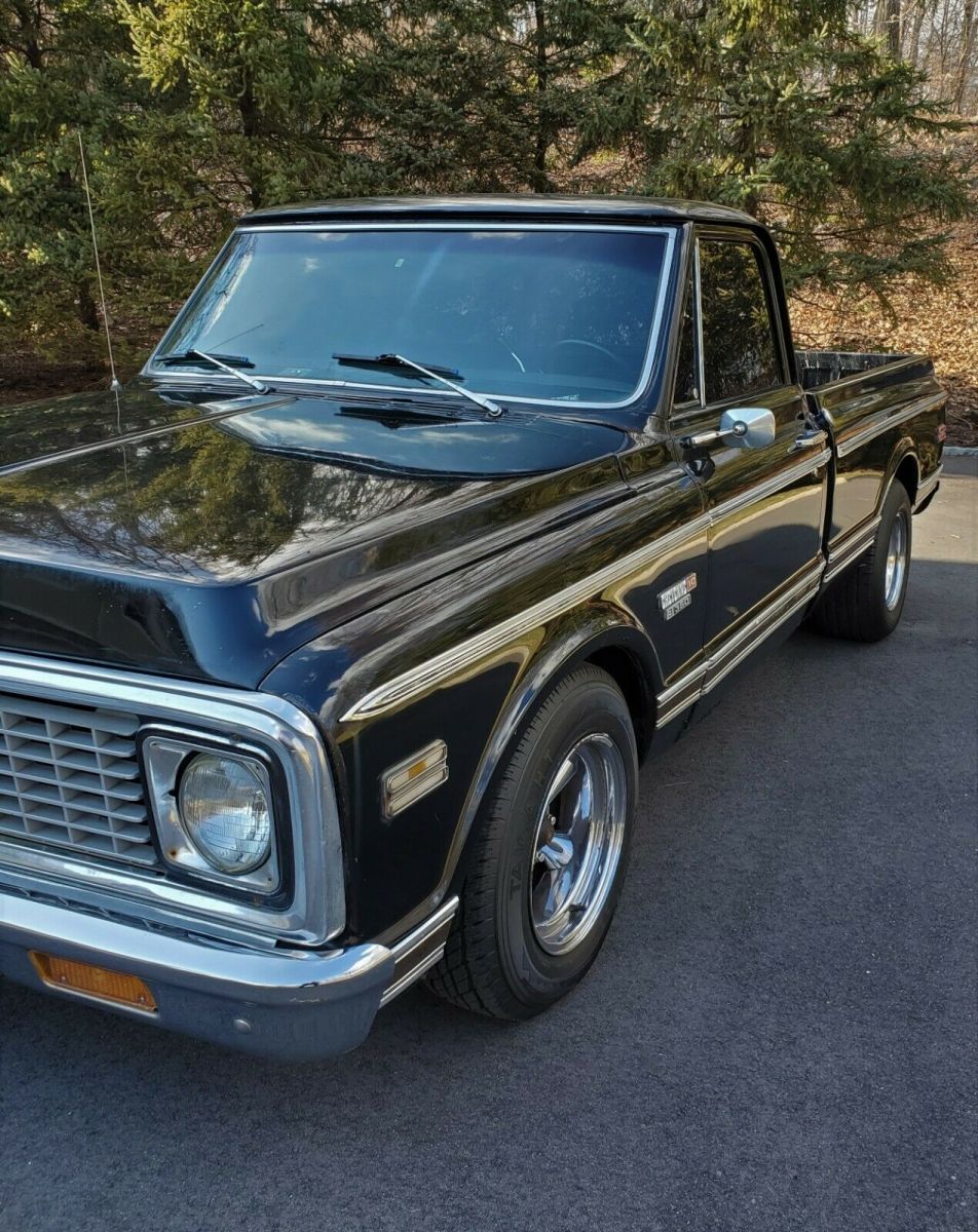 1972 Black Chevrolet C-10 Shortbed Pick up