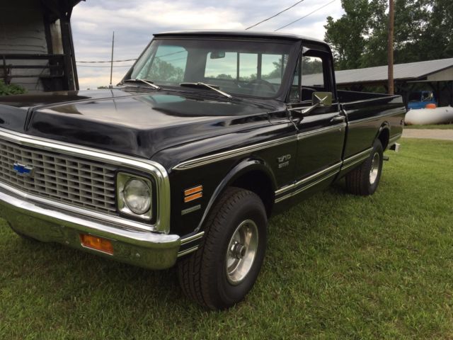 1972 Black Chevrolet C-10 Standard Cab Pickup