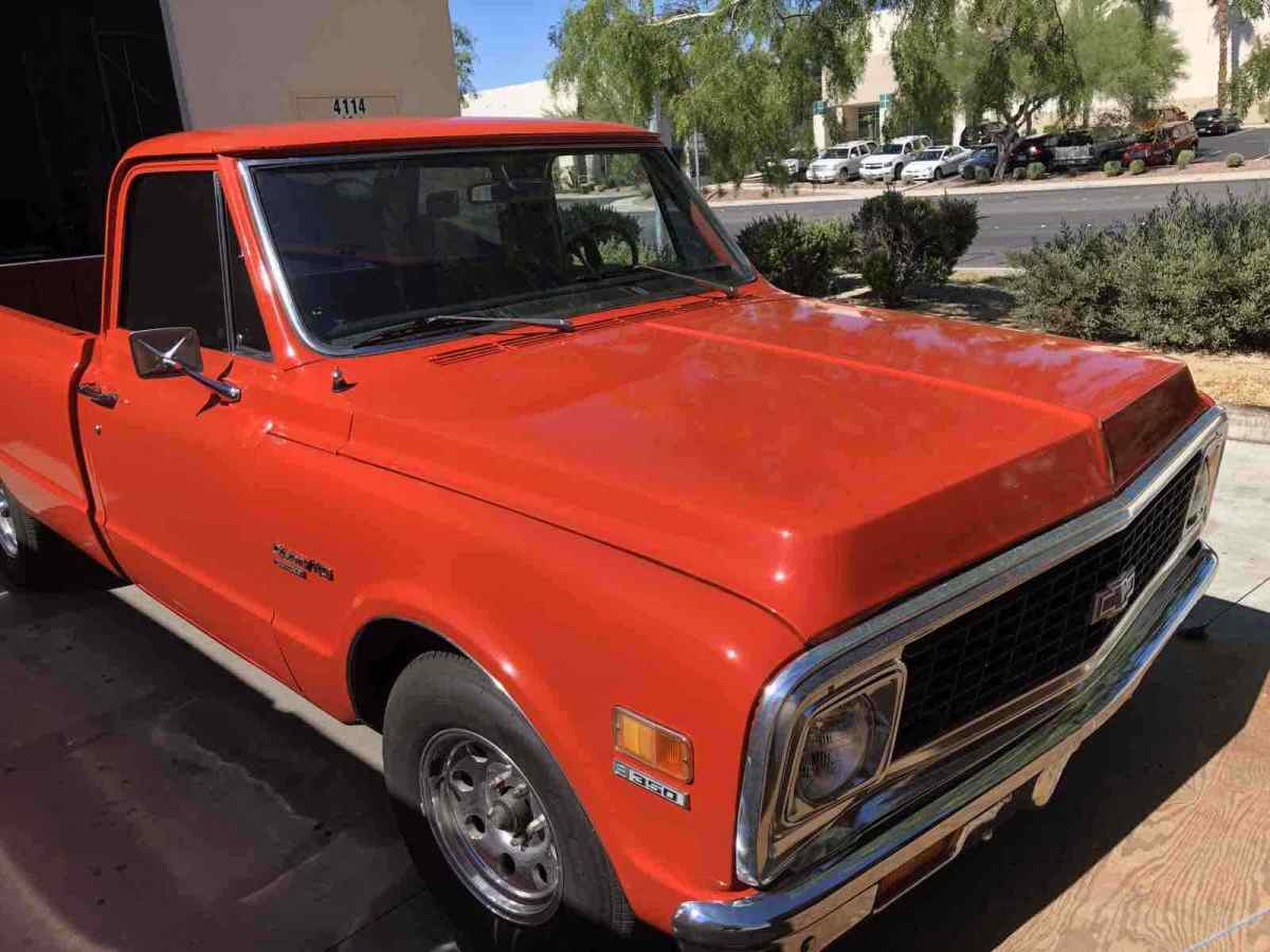 1971 Red Chevrolet c10 deluxe