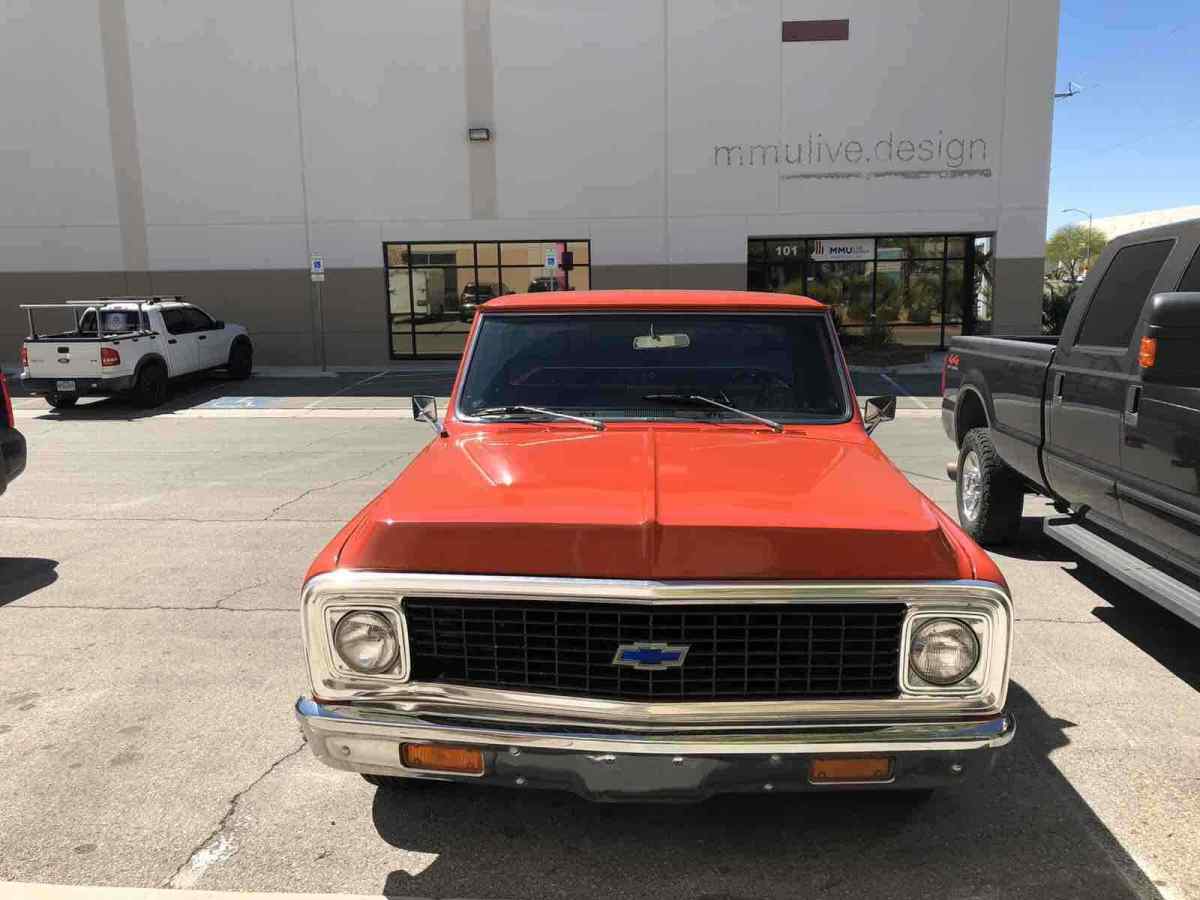 1971 Red Chevrolet c10 deluxe
