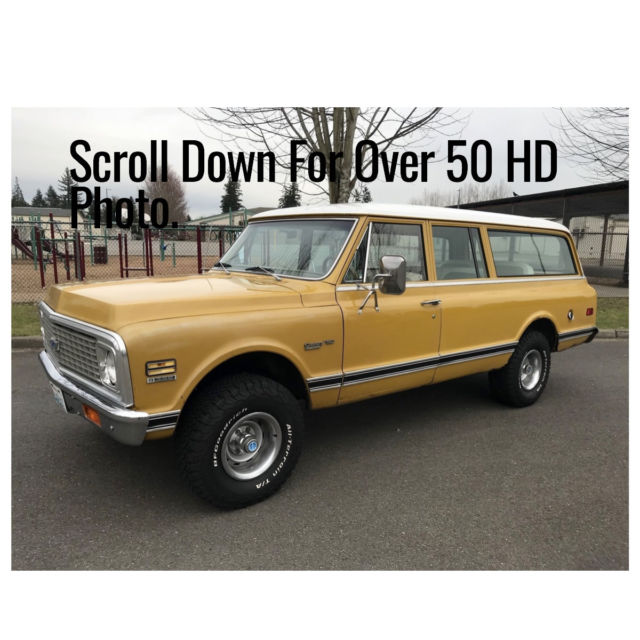 1972 Yellow Chevrolet Suburban SUV