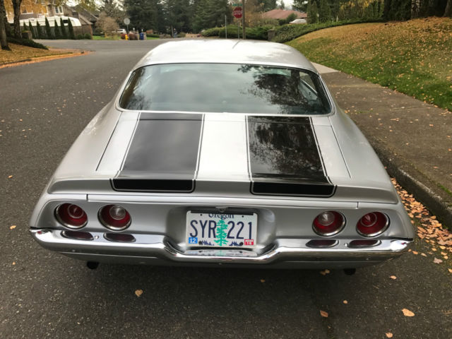 1972 Silver with Black stripes Chevrolet Camaro Coupe
