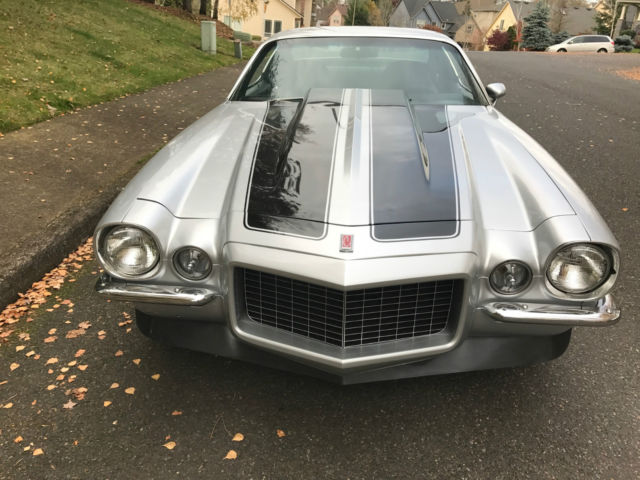 1972 Silver with Black stripes Chevrolet Camaro Coupe