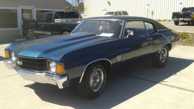 1972 Blue Chevrolet Chevelle Coupe