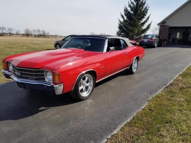 1972 Red Chevrolet Chevelle Convertible