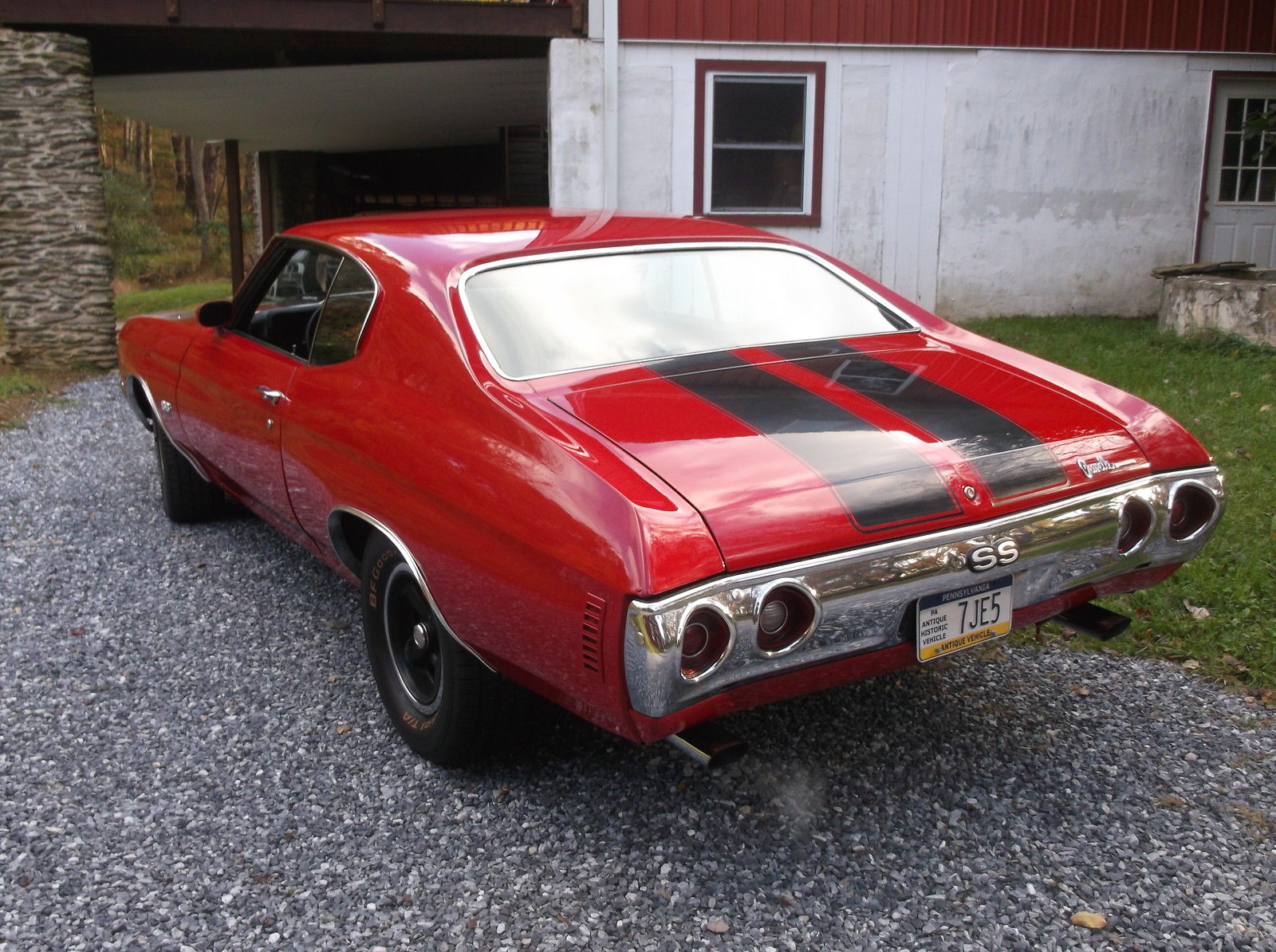 1972 Blue Chevrolet Chevelle 2dr sdn