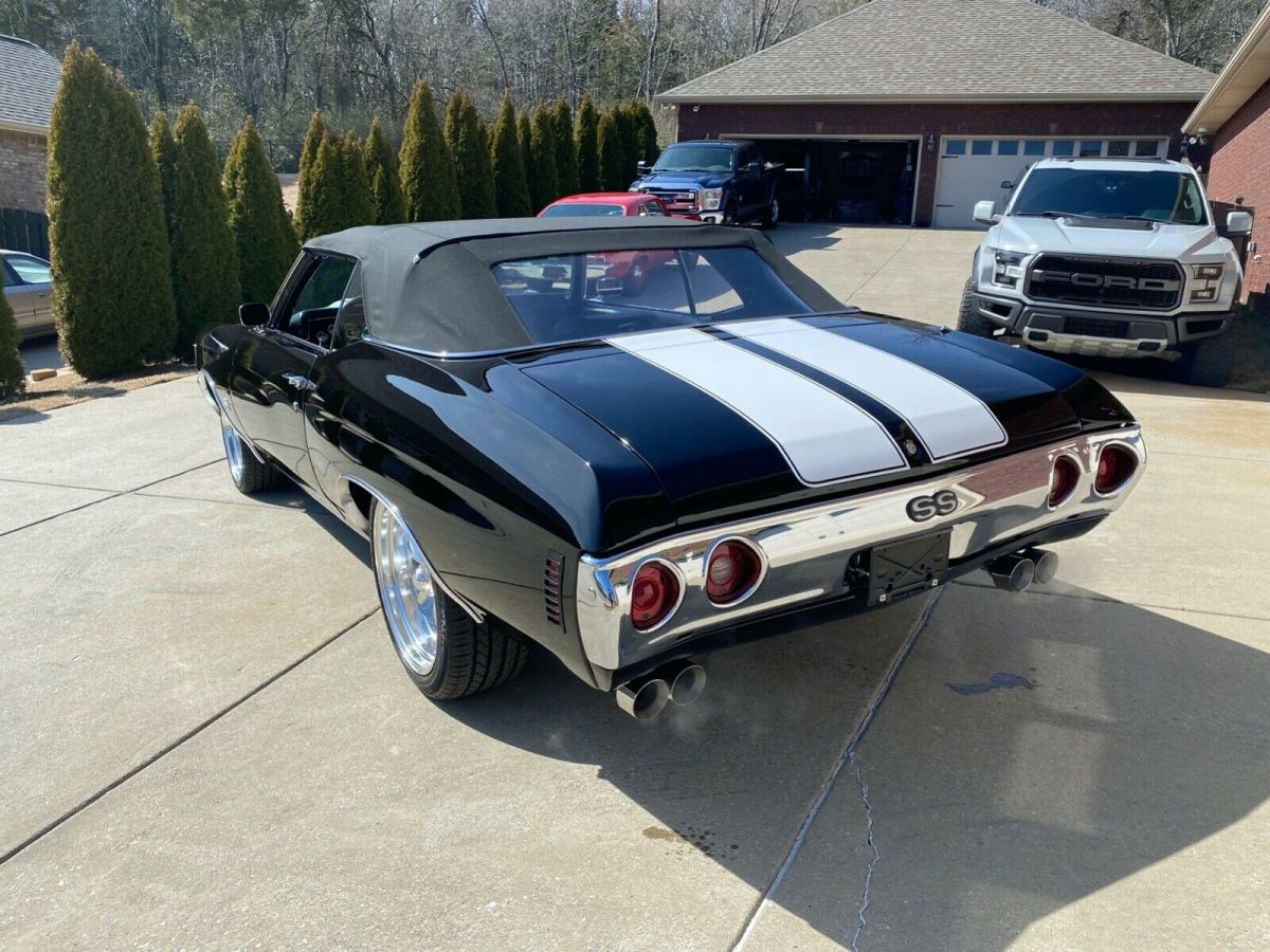 1972 Black Chevrolet Chevelle Convertible