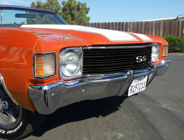 1972 GM 65 FLAME ORANGE METALLIC Chevrolet Chevelle Convertible