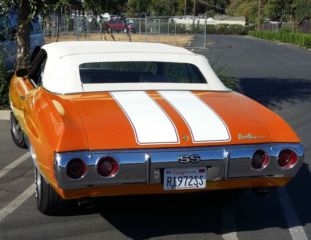 1972 GM 65 FLAME ORANGE METALLIC Chevrolet Chevelle Convertible