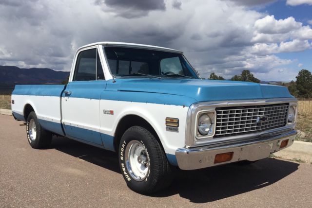 1972 Blue Chevrolet C-10 Standard Cab Pickup