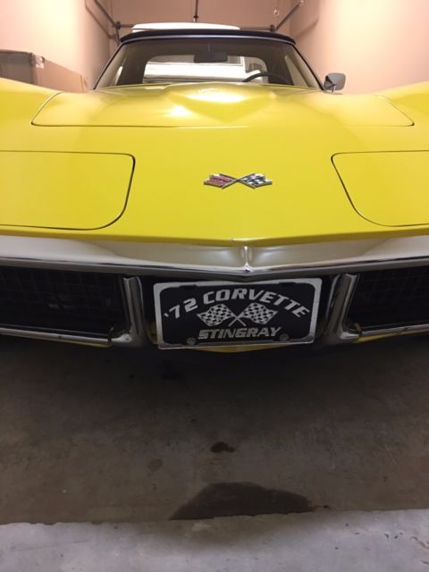 1972 Yellow Chevrolet Corvette Convertible