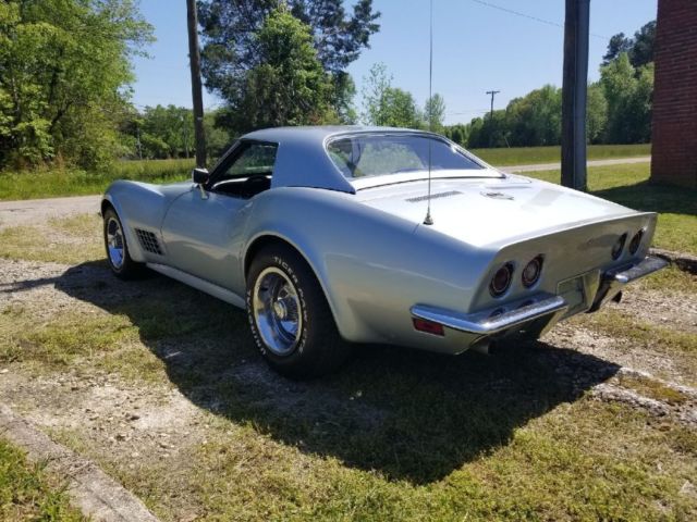 1972 Silver Chevrolet Corvette Convertible