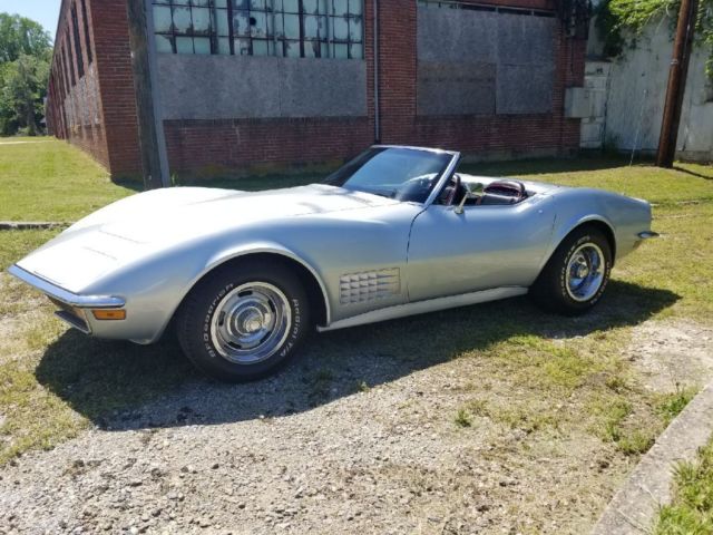 1972 Silver Chevrolet Corvette Convertible