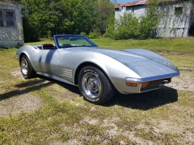 1972 Silver Chevrolet Corvette Convertible