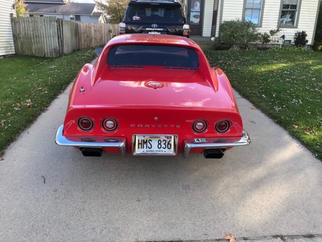 1972 Red Chevrolet Corvette Coupe
