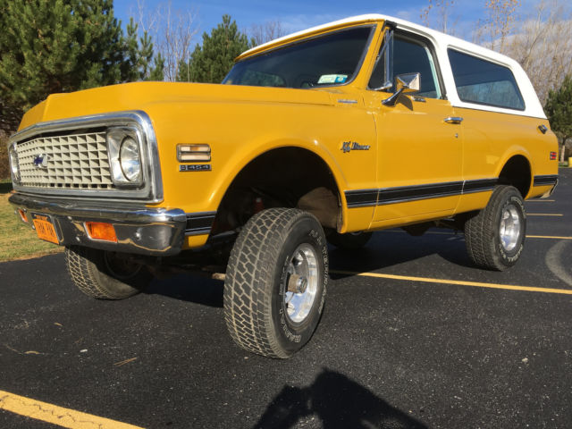 1972 Yellow Chevrolet Blazer SUV