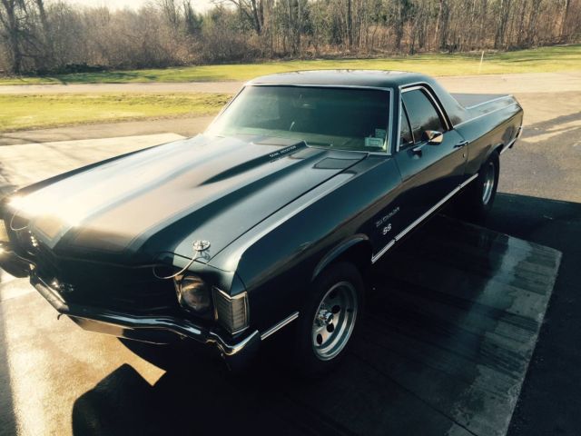 1972 Blue/ Grey Chevrolet El Camino Standard Cab Pickup