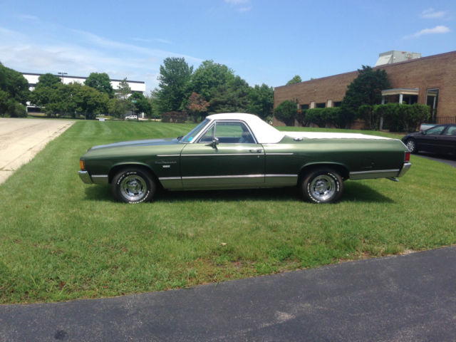 1972 Green Chevrolet El Camino Coupe