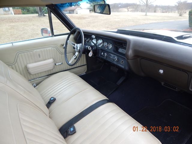 1972 Orange Chevrolet El Camino Standard Cab Pickup