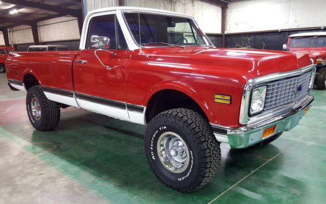 1972 Red Chevrolet K10 Pickup Standard Cab Pickup