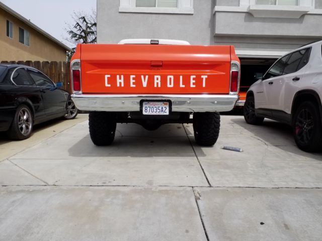1972 Orange Chevrolet C/K Pickup 2500 Truck