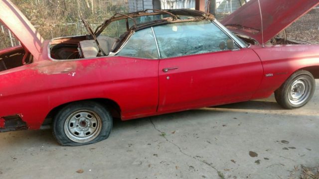 1972 Red Chevrolet Malibu Convertible