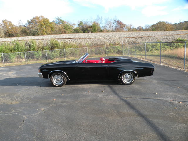 1972 Black Chevrolet Malibu Convertible