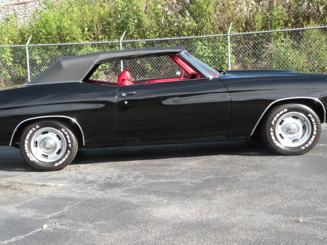 1972 Black Chevrolet Malibu Convertible