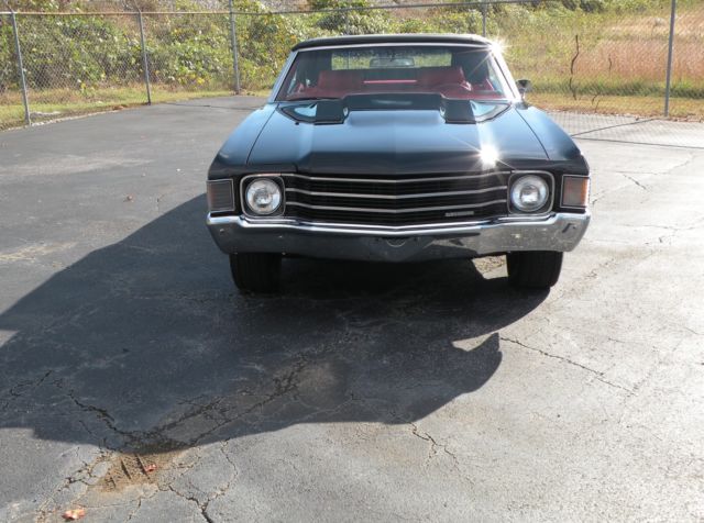 1972 Black Chevrolet Malibu Convertible