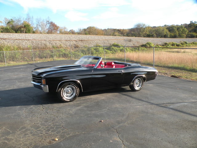 1972 Black Chevrolet Malibu Convertible