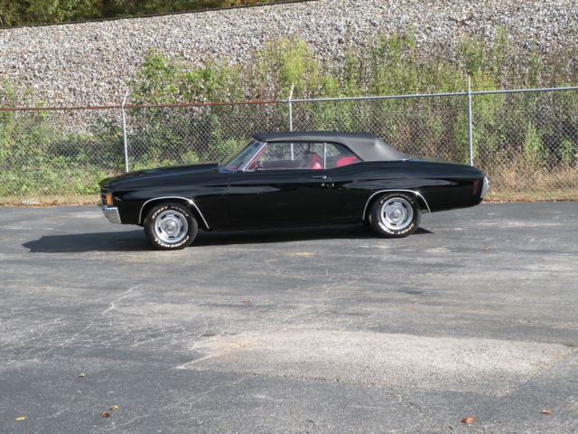 1972 Black Chevrolet Malibu Convertible