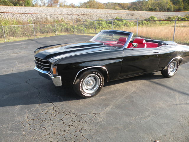 1972 Black Chevrolet Malibu Convertible