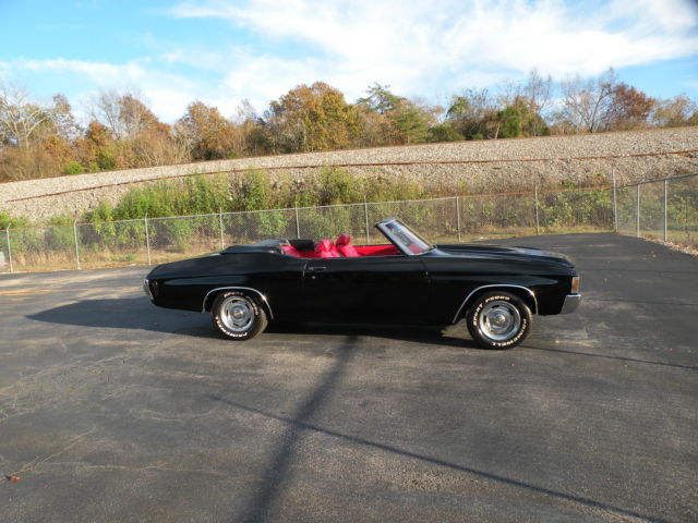 1972 Black Chevrolet Malibu Convertible