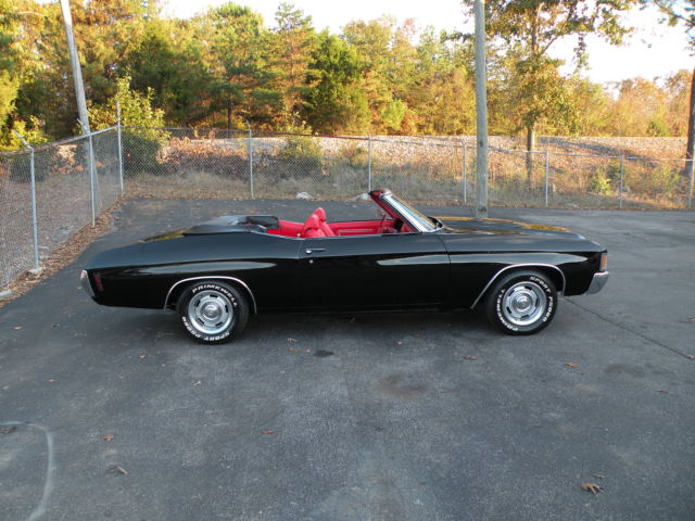 1972 Black Chevrolet Malibu Convertible