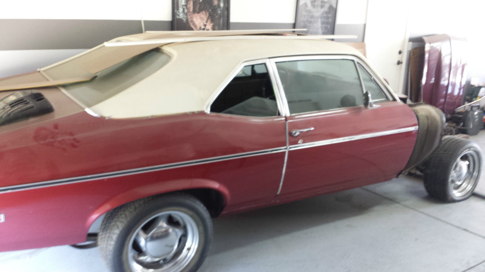 1972 Maroon Chevrolet Nova Coupe