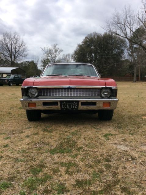 1972 Red Chevrolet Nova Coupe