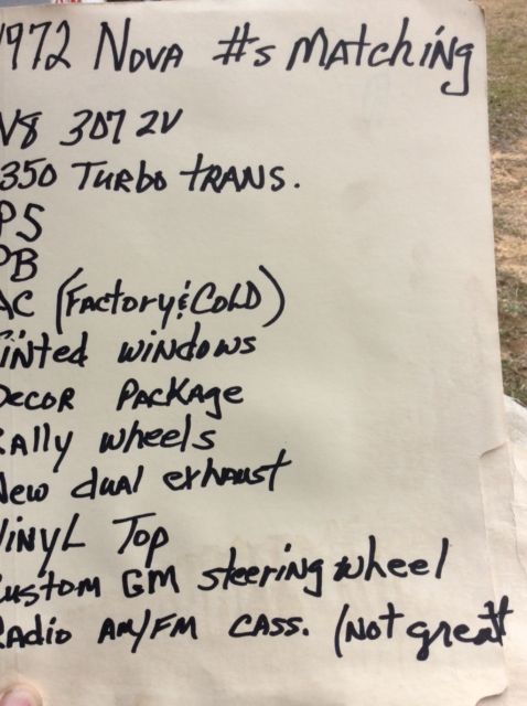 1972 Red Chevrolet Nova Coupe