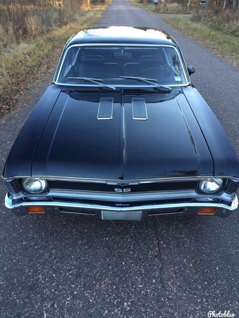 1972 Black Chevrolet Nova Coupe