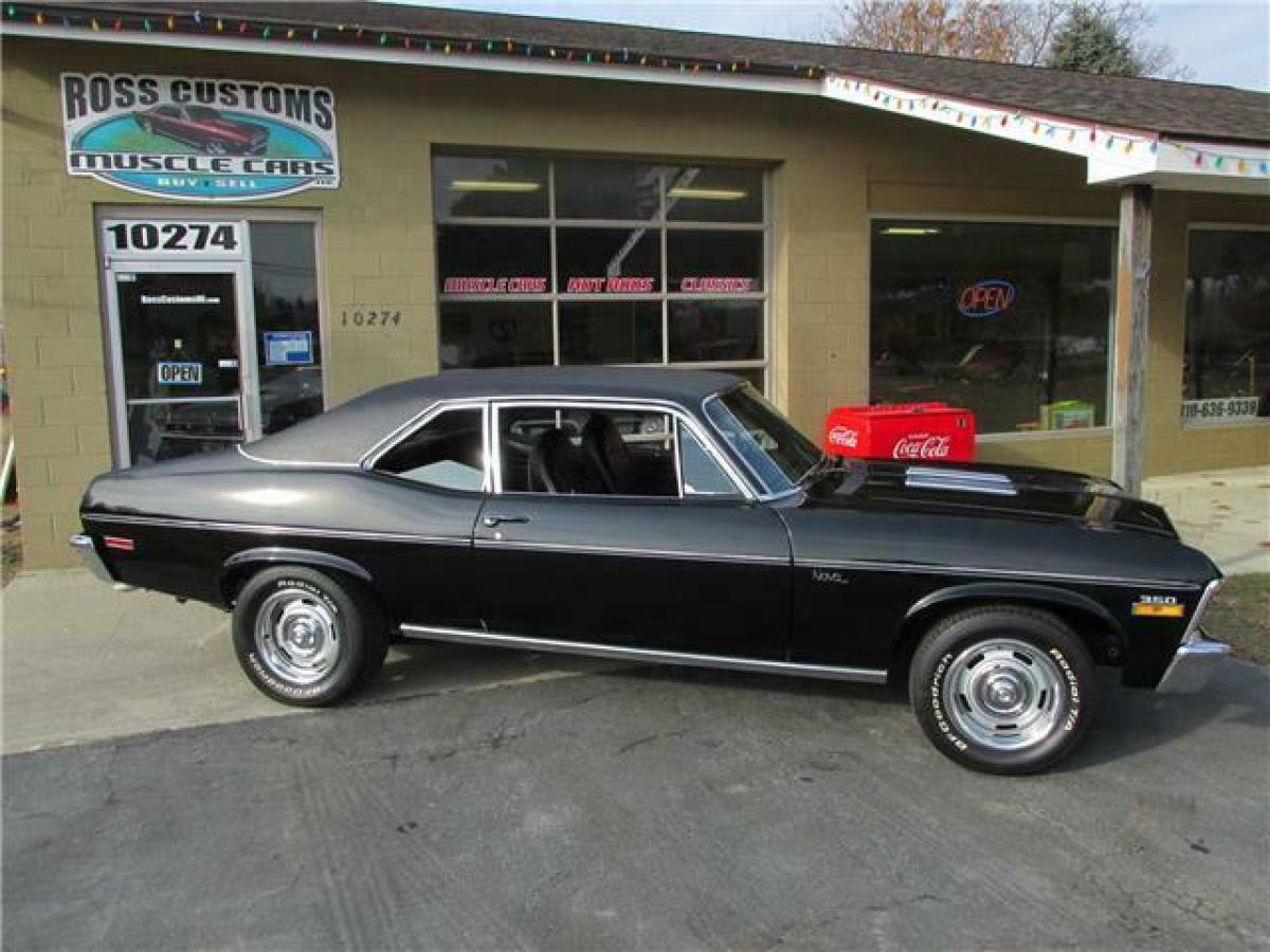 1972 Black Chevrolet Nova 2 door coupe