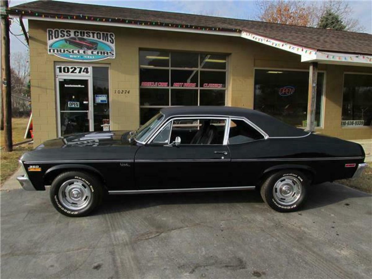1972 Black Chevrolet Nova 2 door coupe