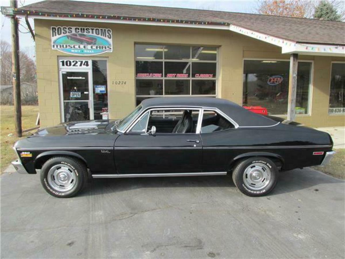 1972 Black Chevrolet Nova 2 door coupe