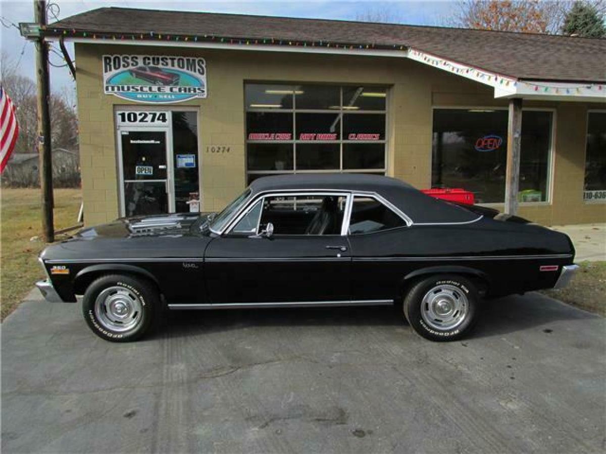 1972 Black Chevrolet Nova 2 door coupe